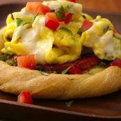 Breakfast (Tomato-Basil Eggs Alfredo in Bread Baskets)