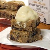 Warm Chocolate Chunk Blondie Bars