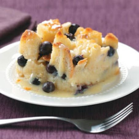 Over-the-Top Blueberry Bread Pudding Recipe