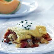 SMOKED SALMON & CARAM ONION OMELETTE