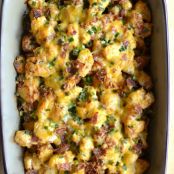 Loaded Baked Potato and Buffalo Chicken Casserole