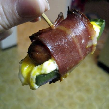 Bacon Wrapped Lil Smokies Jalapeno Poppers