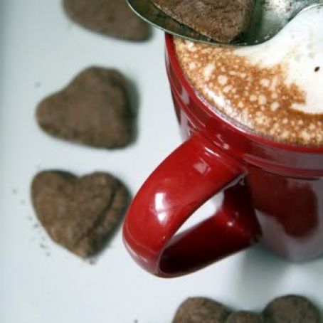 Dark Hot Chocolate with Bourbon Whipped Cream and Homemade Chocolate Marshmallows