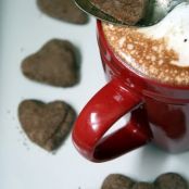 Dark Hot Chocolate with Bourbon Whipped Cream and Homemade Chocolate Marshmallows