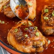 Baked Honey Garlic Chicken Thighs