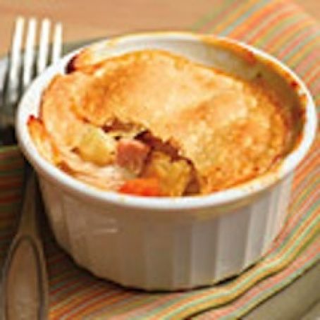 Chicken Pot Pies with Ham