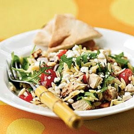 Chicken Orzo Salad with Goat Cheese