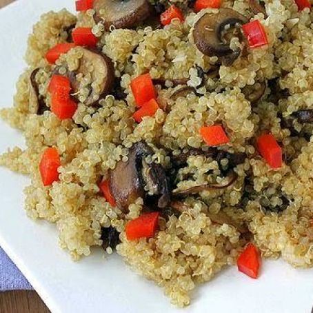 Quinoa with Caramelized Mushrooms