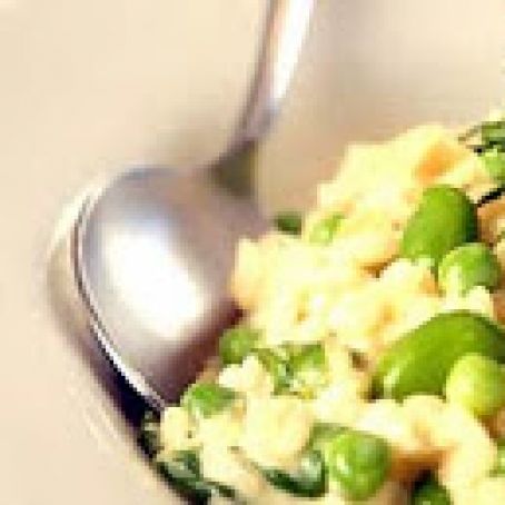 Green Pea Risotto With Fresh Vegetables
