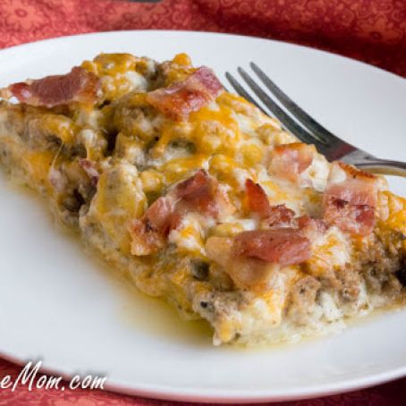 Bacon Cheeseburger Cauliflower Casserole