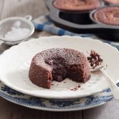 Chocolate Lava Cakes, Warm (Brownie Mix)