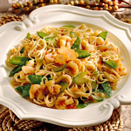 Garlic Shrimp and Pea Salad