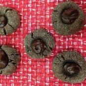 Chocolate Peppermint Thumbprint Cookies