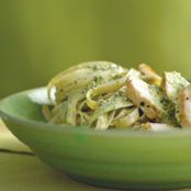 Chicken Fettuccine with Pesto Cream Sauce
