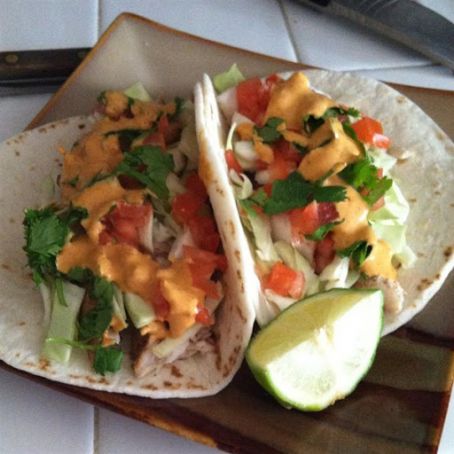 Grilled Fish Tacos with Chipotle-Lime Dressing