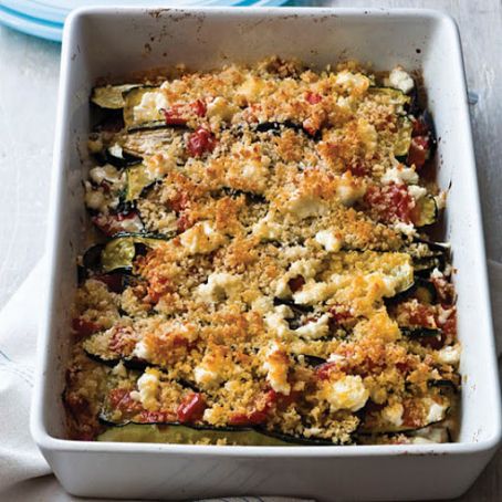 Layered Eggplant, Zucchini and Tomato Casserole