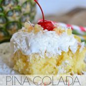 Pina Colada Poke Cake