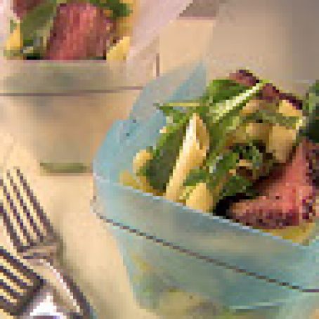 Penne with Beef and Arugula
