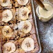 Country Apple Brownies with Cinnamon Milk Icing