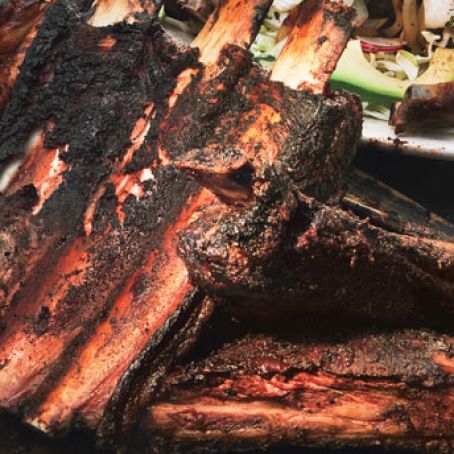 Dinosaur Bones with Chipotle-Cherry Barbecue Sauce