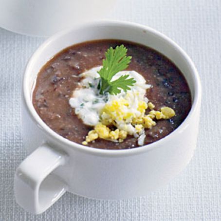 Black Bean Soup With Cilantro Crema