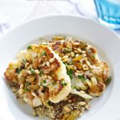 Cauliflower Steaks with Pine Nut Dressing
