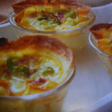 Broccoli Quiche Crepe Cups