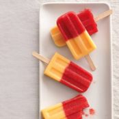 Strawberry and Peach Ice Pops