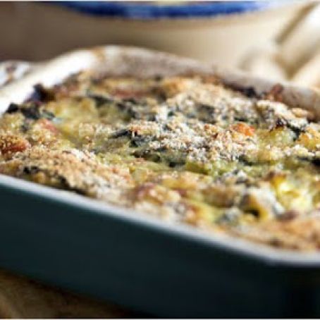 SWISS CHARD & RED PEPPER GRATIN