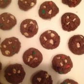 Peppermint Bark Brownie Cookies