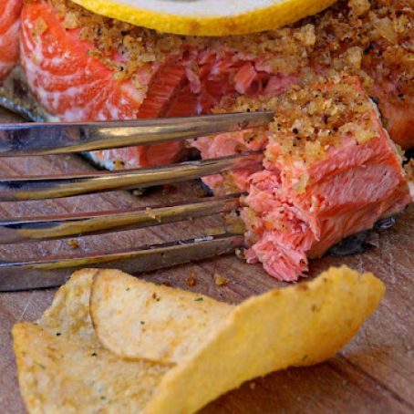 Salmon Mango Habanero Kettle Chip Encrusted