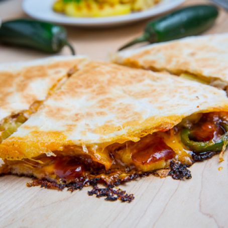 BBQ Chicken and Pineapple Quesadillas