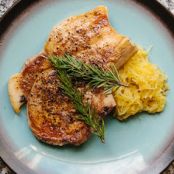 Brined Pork Chops w/Spaghetti Squash (overnight)