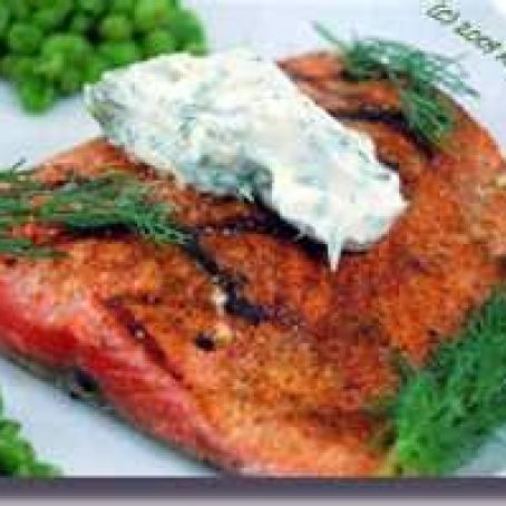 Grilled SALMON with DILL SAUCE