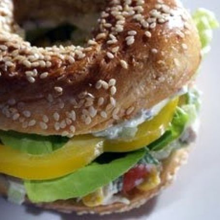 Spicy Chicken Bagel Sandwiches