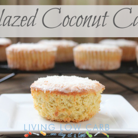 Glazed Coconut Cakes (Low Carb)