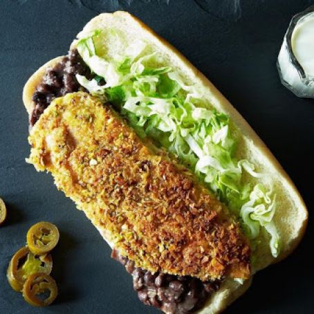 Pistachio-Crusted Chicken Tortas