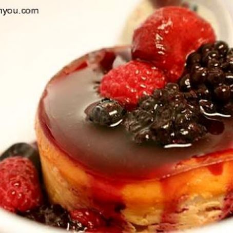 Baked Ricotta Cakes with mixed Berries