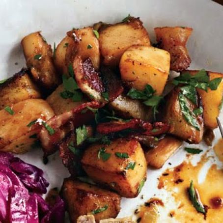 Skillet Turnips and Potatoes with Bacon