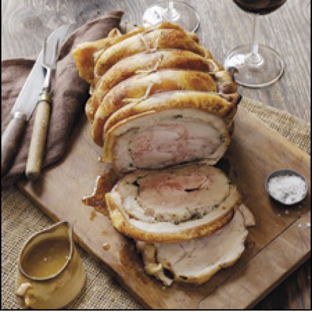Oven-Roasted Porchetta with Pork Jus