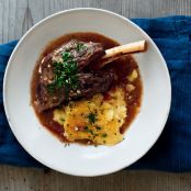 Braised Lamb Shanks with Gremolata and Baked Polenta