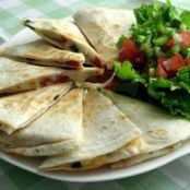 QUESADILLAS WITH TOMATOES AND OLIVES