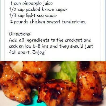 Sweet Hawaiian Crockpot Chicken Tenders