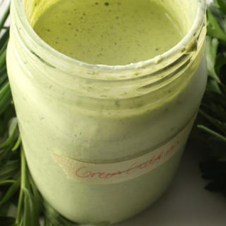 Deconstructed Green Goddess Dressing Chicken over Puff Pastry