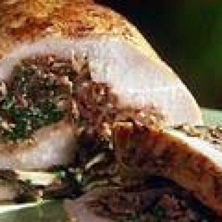 Turkey Roulade with Spinach and Mushrooms
