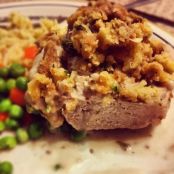 Crock Pot Dressing and Pork Chops