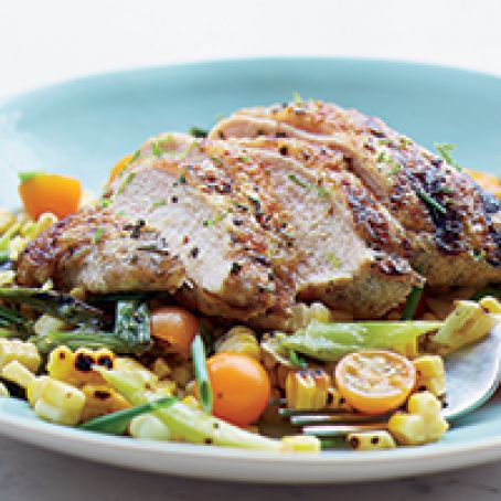 Grilled Chicken and Corn with Jalapeño-Lime Dressing