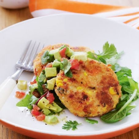 Salmon & corn patties