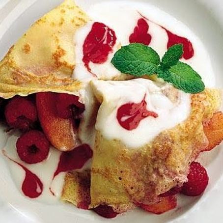 Raspberry and Apple Crepes