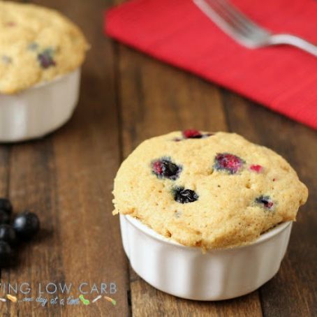 Blueberry Muffin in a Minute (Low Carb and Paleo Friendly)